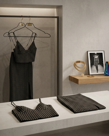 Damen Polka Dot Mesh-Set SoHo | Schwarz (Black) | New Collection