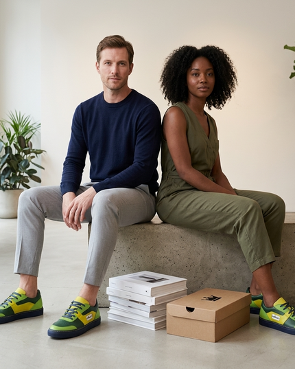 💟 Central Park Vegan Sneakers | Verde (Grün) | Unisex | Couture