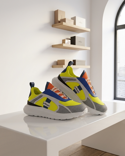 💟  Vegan Sport Sneaker DUMBO | Amarillo (Gelb) | Unisex | Handgefertigt in Italien