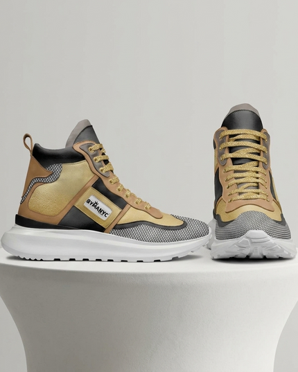 💟 Vegan Sport Sneaker MIDTOWN | Dorado (Gold) | Unisex | Handgefertigt in Italien