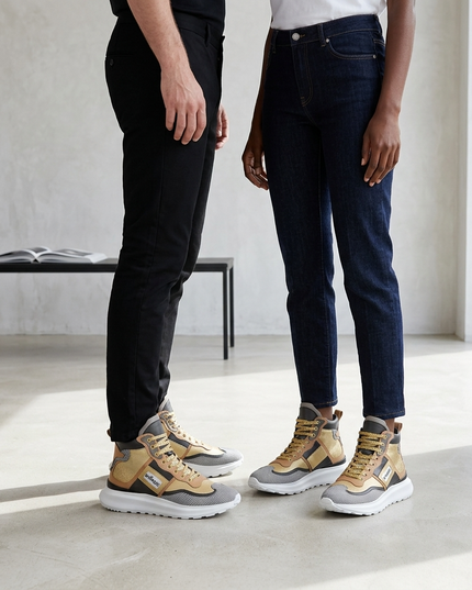💟 Vegan Sport Sneaker MIDTOWN | Dorado (Gold) | Unisex | Handgefertigt in Italien