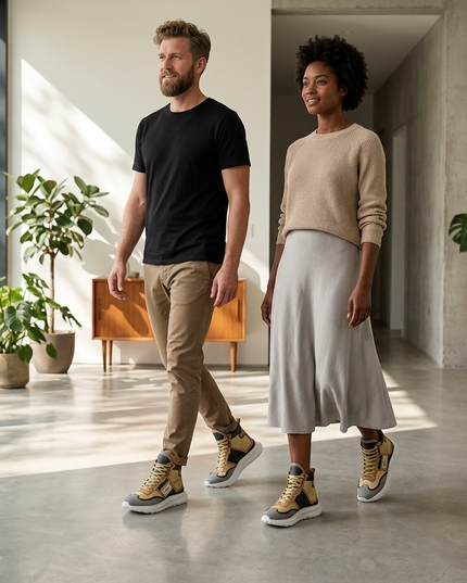 💟 Vegan Sport Sneaker MIDTOWN | Dorado (Gold) | Unisex | Handgefertigt in Italien