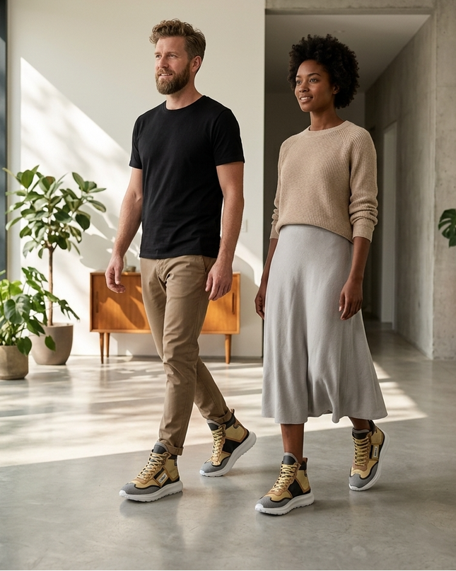 Vegan Sport Sneaker MIDTOWN | Dorado (Gold) | Unisex | Handgefertigt in Italien