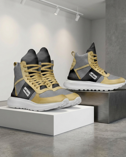 💟 Vegan Sport Sneaker NOLITA | Dorado (Gold) | Unisex | Handgefertigt in Italien