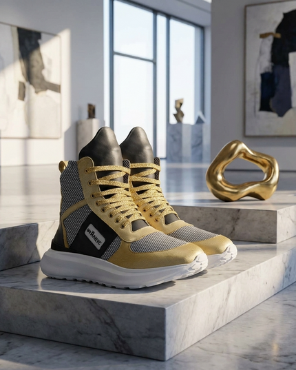 💟 Vegan Sport Sneaker NOLITA | Dorado (Gold) | Unisex | Handgefertigt in Italien