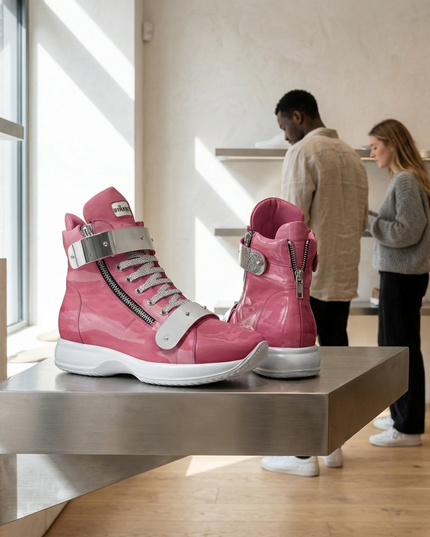 💟 High Top Sneakers HARLEM Couture |Unisex | Handgefertigt in Italien