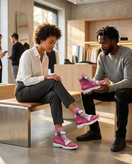 💟 High Top Sneakers HARLEM Couture |Unisex | Handgefertigt in Italien