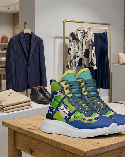 💟 High Top Sneakers BRONX Couture |Unisex | Handgefertigt in Italien