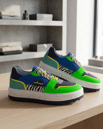 💟 Ethical Sneakers COUTURE | Verde (Grün) | Unisex | Handgefertigt in Spanien