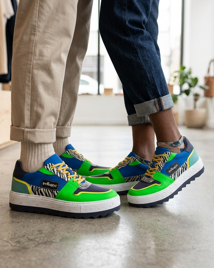 💟 Ethical Sneakers COUTURE | Verde (Grün) | Unisex | Handgefertigt in Spanien