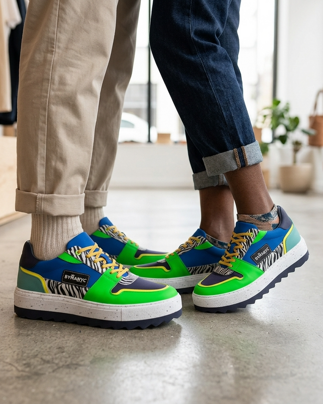 Ethical Sneakers COUTURE | Verde (Grün) | Unisex | Handgefertigt in Spanien