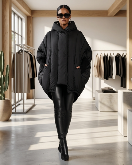 💟  Cape Coat FINANCIAL DISTRICT COUTURE