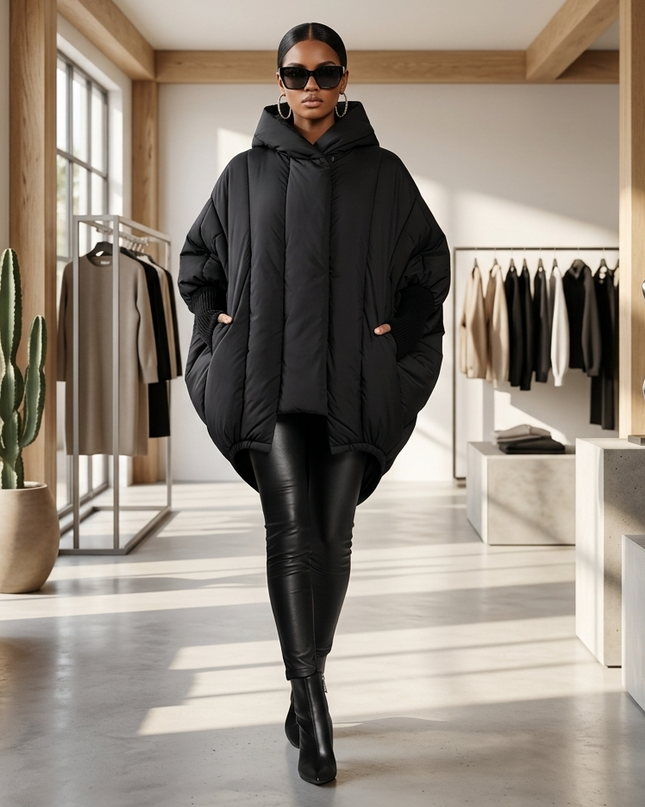 💟  Cape Coat FINANCIAL DISTRICT COUTURE
