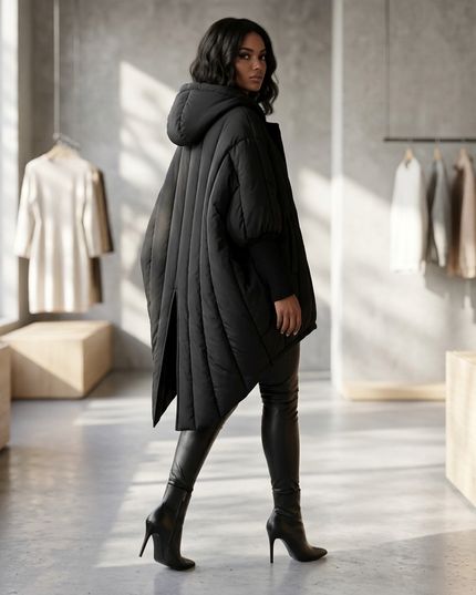 💟  Cape Coat FINANCIAL DISTRICT COUTURE