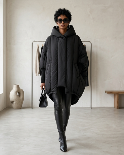 💟  Cape Coat FINANCIAL DISTRICT COUTURE