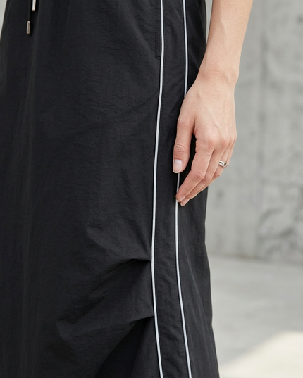 💟 HARLEM Luxury Sport Long Rock | Schwarz