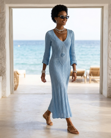 💟 MIAMI Damenkleid | Sky Blue | New Majestic Collection