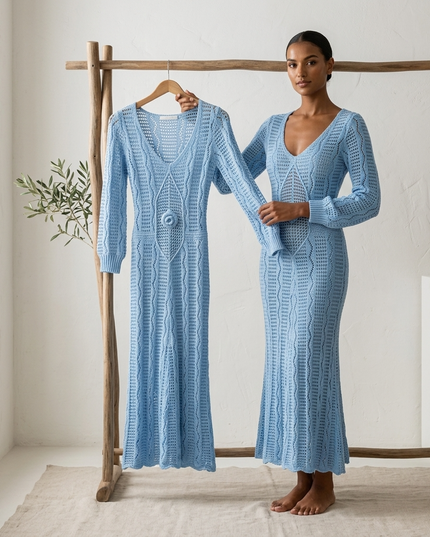 💟 MIAMI Damenkleid | Sky Blue | New Majestic Collection