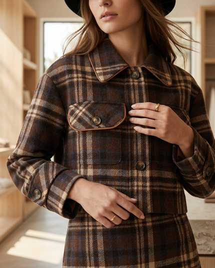 💟 NOHO Jacke & Rock Set | Plaid/Tartan | NYFW New Collection