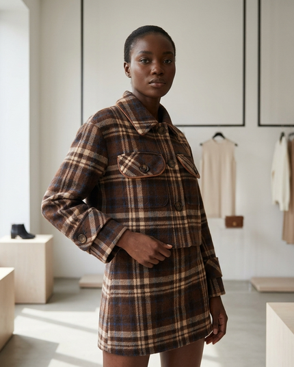 💟 NOHO Jacke & Rock Set | Plaid/Tartan | NYFW New Collection
