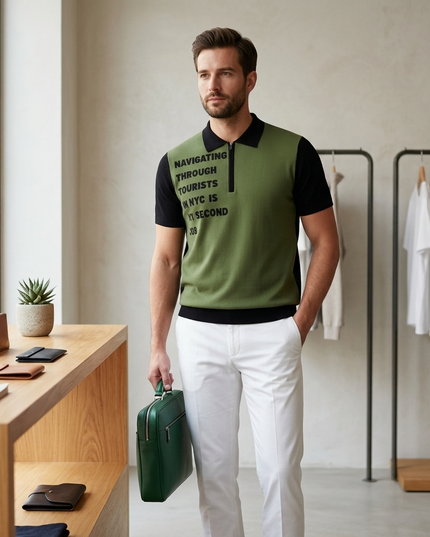 MIDTOWN Kaschmir-Polo | Olivgrün
