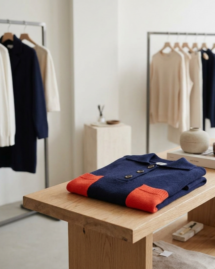 TRIBECA Navy Contrast Polo | Navy Blue/Rot