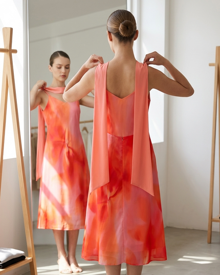 Damen Sommerkleid CALA TURQUETA Rosé – New Collection IBIZA