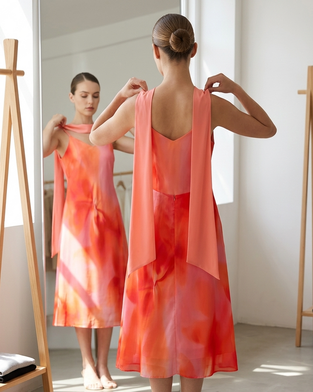 Damen Sommerkleid CALA TURQUETA Rosé – New Collection IBIZA