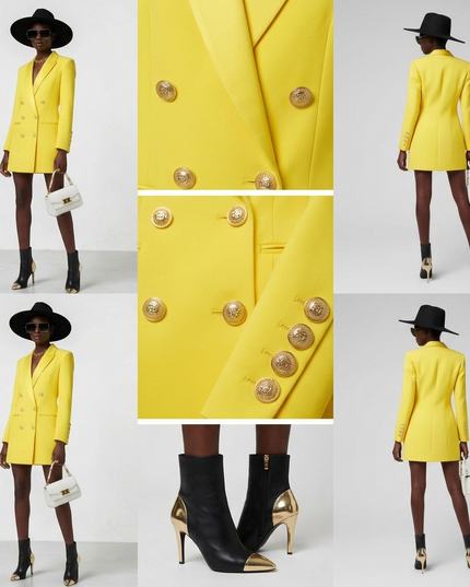 TRIBECA COUTURE Blazer-Kleid | Gelb