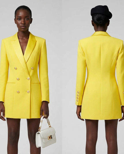 TRIBECA COUTURE Blazer-Kleid | Gelb