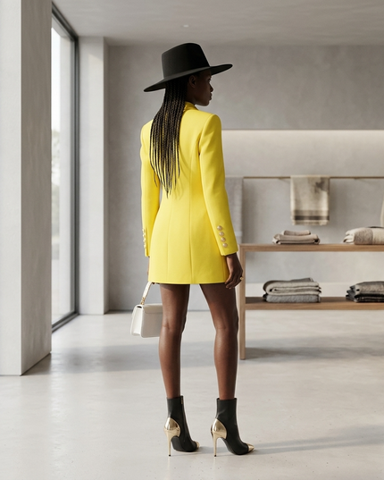TRIBECA COUTURE Blazer-Kleid | Gelb