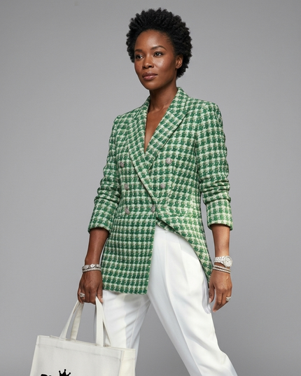 TRIBECA Blazer Grüner Tweed| Damen