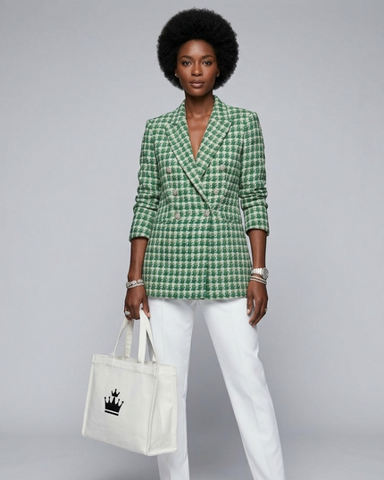 TRIBECA Blazer Grüner Tweed| Damen