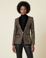WALL STREET Diamant-Intarsien Blazer | Schwarz-Gold