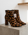 Sapucaia Damen Leder Ankle Boots | Animal Print Brown