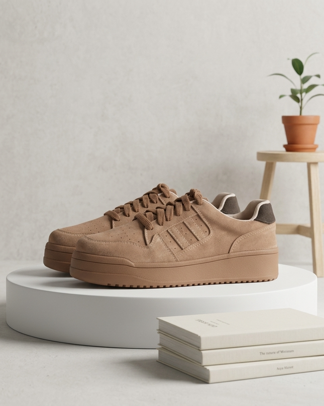 L'ARTE MILANO – Damen Leder Sneakers | Chestnut