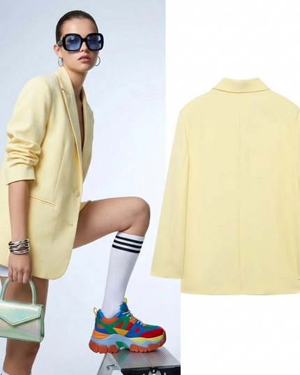 Damen Blazer Wall Street Lemon