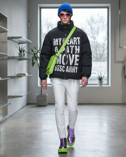 Herren Puffer Jacke East Village Fashion Week