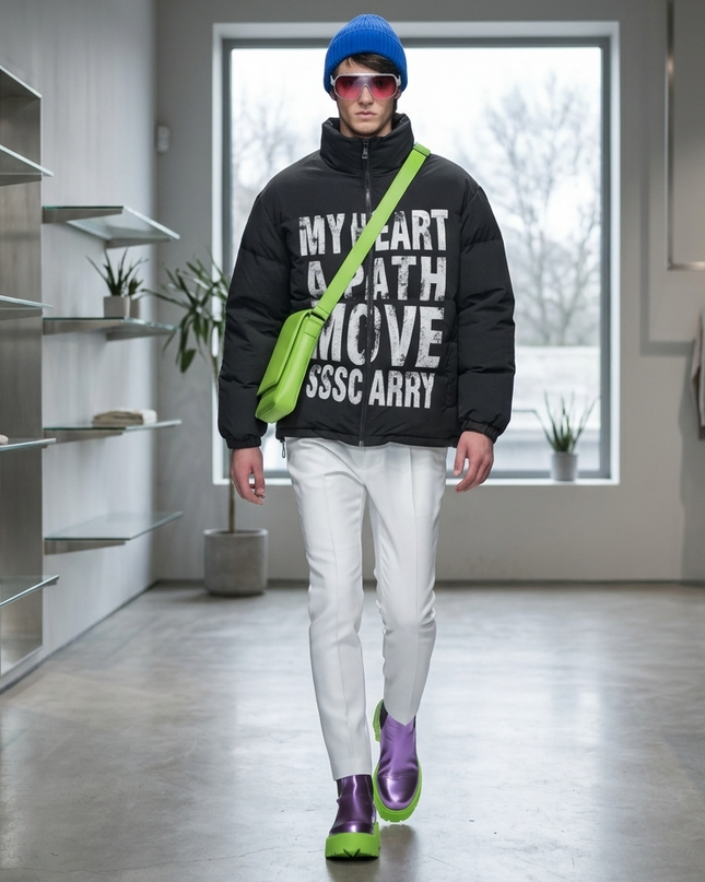 Herren Puffer Jacke East Village Fashion Week