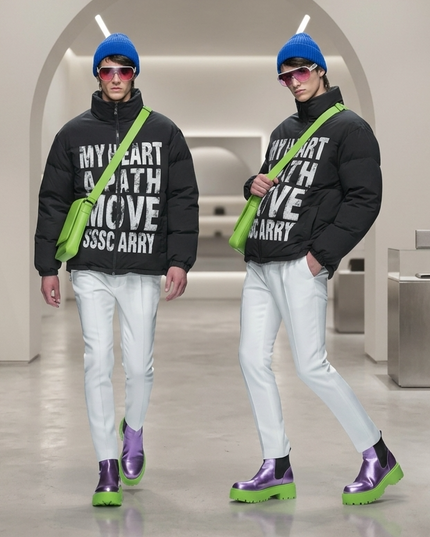 Herren Puffer Jacke East Village Fashion Week