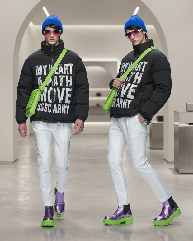Herren Puffer Jacke East Village Fashion Week