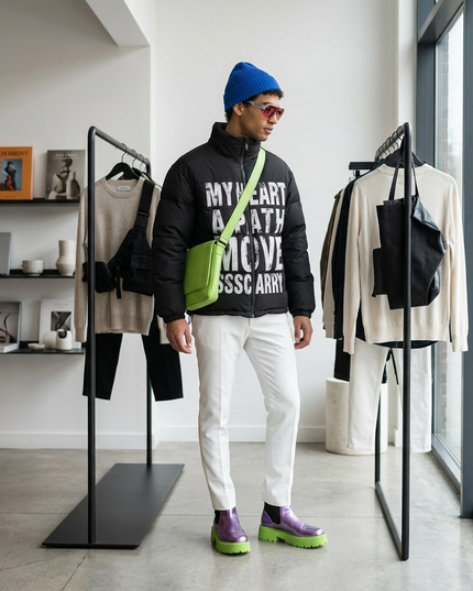 Herren Puffer Jacke East Village Fashion Week