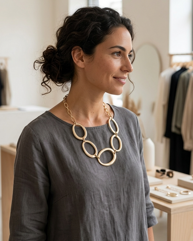 Damen Kette Polished Statement Chain