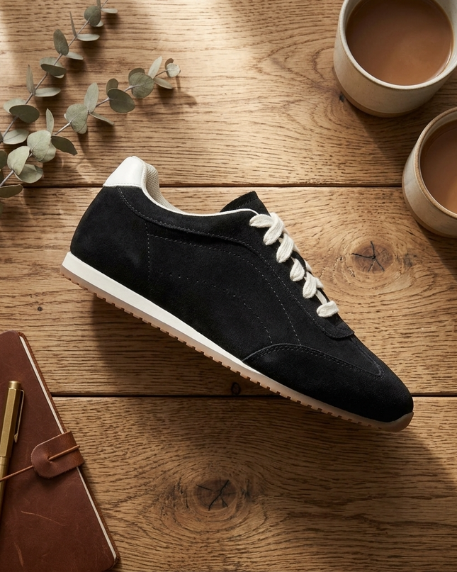 Damen Leder Freizeitschuhe L'Arte Milano – Schwarz | Made in Italy