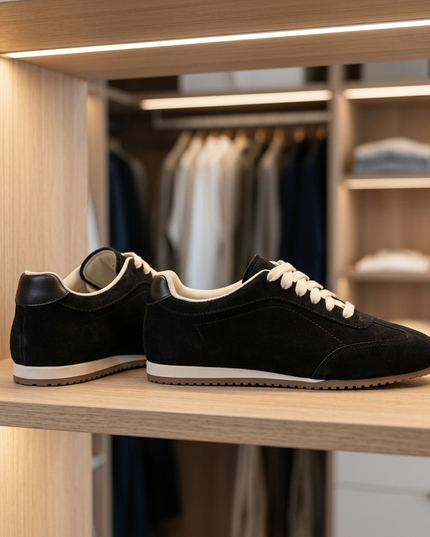 Damen Leder Freizeitschuhe L'Arte Milano – Schwarz | Made in Italy