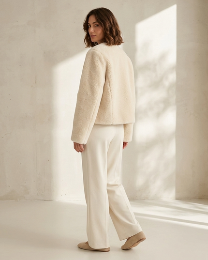 Jacke Cremeweiß — HAMPTONS TOGGLE SHORT COAT