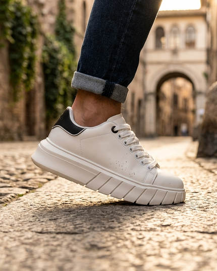 GAELLE PARIS — Damen Sport Sneaker Weiss