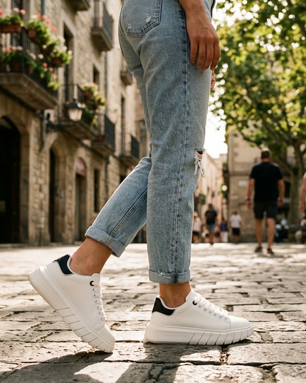 GAELLE PARIS — Damen Sport Sneaker Weiss