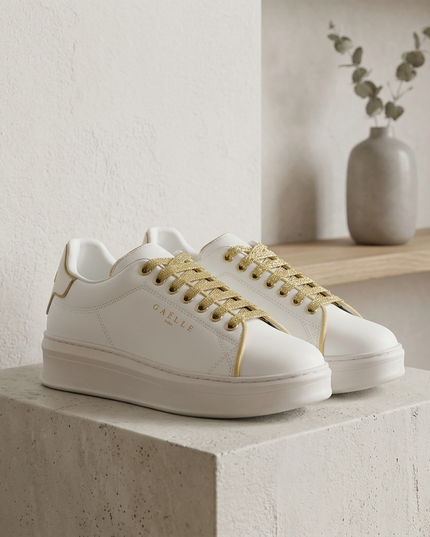 GAELLE PARIS — Damen Sport Sneaker Weiss
