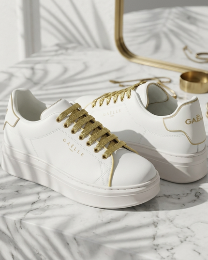 GAELLE PARIS — Damen Sport Sneaker Weiss